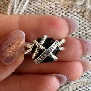 David Yurman Crossover Onyx Ring Size 6
